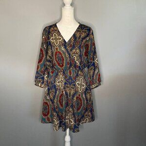 LUSH Women's short Paisley Wrap Dress  | size XS